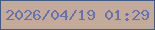 文字の大きさ：2、枠の色：3f5b8a、背景の色：c4aa99、文字の色：6473af 無料ブログパーツのブログ時計