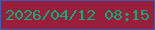 文字の大きさ：2、枠の色：3f5cb3、背景の色：991e3c、文字の色：0aae77 無料ブログパーツのブログ時計