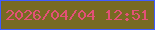 文字の大きさ：1、枠の色：3f5cff、背景の色：776a22、文字の色：e25177 無料ブログパーツのブログ時計