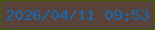 文字の大きさ：4、枠の色：3f6106、背景の色：58423a、文字の色：136ab6 無料ブログパーツのブログ時計