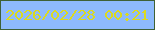 文字の大きさ：2、枠の色：3f6135、背景の色：8ebafc、文字の色：dbda1e 無料ブログパーツのブログ時計