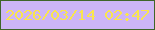 文字の大きさ：3、枠の色：3f6528、背景の色：cdb5f6、文字の色：f9e54d 無料ブログパーツのブログ時計