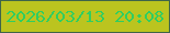 文字の大きさ：1、枠の色：3f6549、背景の色：bbc41f、文字の色：30cd60 無料ブログパーツのブログ時計