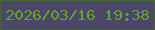 文字の大きさ：4、枠の色：3f6634、背景の色：4c4769、文字の色：63a42e 無料ブログパーツのブログ時計