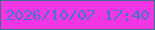 文字の大きさ：1、枠の色：3f6f8c、背景の色：f136e5、文字の色：4775c4 無料ブログパーツのブログ時計