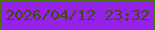 文字の大きさ：3、枠の色：3f7107、背景の色：9422e7、文字の色：3d4f00 無料ブログパーツのブログ時計