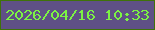 文字の大きさ：4、枠の色：3f7209、背景の色：5f5086、文字の色：7cf344 無料ブログパーツのブログ時計