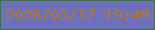 文字の大きさ：1、枠の色：3f7247、背景の色：6e70bc、文字の色：b17829 無料ブログパーツのブログ時計