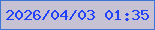 文字の大きさ：1、枠の色：3f76d3、背景の色：c6c2d4、文字の色：2241fb 無料ブログパーツのブログ時計