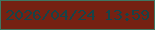 文字の大きさ：3、枠の色：3f7762、背景の色：752112、文字の色：164348 無料ブログパーツのブログ時計