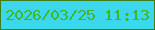 文字の大きさ：4、枠の色：3f7d1b、背景の色：3bd7ec、文字の色：40b722 無料ブログパーツのブログ時計