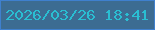 文字の大きさ：1、枠の色：3f80ce、背景の色：3c6c92、文字の色：2abed2 無料ブログパーツのブログ時計