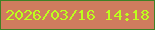 文字の大きさ：4、枠の色：3f8125、背景の色：d07c5e、文字の色：bdff1d 無料ブログパーツのブログ時計