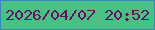 文字の大きさ：1、枠の色：3f84c0、背景の色：46c284、文字の色：6d0c62 無料ブログパーツのブログ時計