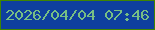 文字の大きさ：1、枠の色：3f8501、背景の色：0e3f9e、文字の色：77be84 無料ブログパーツのブログ時計