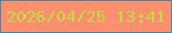 文字の大きさ：2、枠の色：3f87a9、背景の色：ff8f6d、文字の色：bfde43 無料ブログパーツのブログ時計