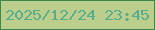 文字の大きさ：2、枠の色：3f884c、背景の色：bcce8b、文字の色：57ad8e 無料ブログパーツのブログ時計