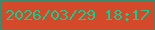 文字の大きさ：4、枠の色：3f896c、背景の色：d3492a、文字の色：1bc98a 無料ブログパーツのブログ時計