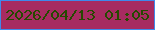 文字の大きさ：3、枠の色：3f89eb、背景の色：a72b61、文字の色：264900 無料ブログパーツのブログ時計