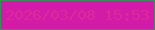 文字の大きさ：5、枠の色：3f8b5f、背景の色：d21ca8、文字の色：dd299c 無料ブログパーツのブログ時計