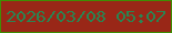 文字の大きさ：1、枠の色：3f8d03、背景の色：992717、文字の色：2a8452 無料ブログパーツのブログ時計
