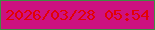 文字の大きさ：1、枠の色：3f8d43、背景の色：cd1280、文字の色：e30104 無料ブログパーツのブログ時計