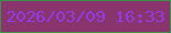 文字の大きさ：5、枠の色：3f8e4b、背景の色：89346d、文字の色：903be3 無料ブログパーツのブログ時計