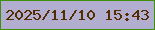 文字の大きさ：2、枠の色：3f8f0d、背景の色：b1aed0、文字の色：552b00 無料ブログパーツのブログ時計