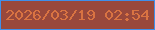 文字の大きさ：3、枠の色：3f8fe9、背景の色：99483b、文字の色：d97342 無料ブログパーツのブログ時計
