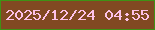 文字の大きさ：3、枠の色：3f9115、背景の色：814922、文字の色：fdc2e9 無料ブログパーツのブログ時計