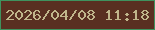 文字の大きさ：5、枠の色：3f925e、背景の色：592f21、文字の色：c0b58b 無料ブログパーツのブログ時計
