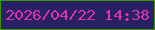文字の大きさ：4、枠の色：3f9406、背景の色：272263、文字の色：e02fb0 無料ブログパーツのブログ時計