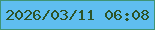 文字の大きさ：1、枠の色：3f9475、背景の色：5fbef0、文字の色：2d5427 無料ブログパーツのブログ時計