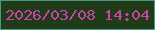 文字の大きさ：5、枠の色：3f9c87、背景の色：213a17、文字の色：c446a7 無料ブログパーツのブログ時計