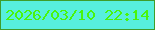文字の大きさ：3、枠の色：3f9d2a、背景の色：57efdd、文字の色：49f50c 無料ブログパーツのブログ時計