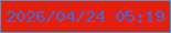 文字の大きさ：1、枠の色：3f9dd4、背景の色：e51f0b、文字の色：4367e2 無料ブログパーツのブログ時計