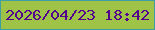 文字の大きさ：3、枠の色：3f9ea3、背景の色：9ec346、文字の色：54038e 無料ブログパーツのブログ時計