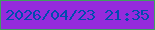 文字の大きさ：2、枠の色：3fa05f、背景の色：952bdc、文字の色：004caf 無料ブログパーツのブログ時計