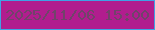文字の大きさ：3、枠の色：3fa2e5、背景の色：b11d8e、文字の色：71436a 無料ブログパーツのブログ時計