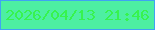 文字の大きさ：4、枠の色：3fa3f3、背景の色：4defa2、文字の色：37f34e 無料ブログパーツのブログ時計