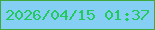 文字の大きさ：2、枠の色：3fa93e、背景の色：85cff4、文字の色：24c95d 無料ブログパーツのブログ時計