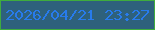 文字の大きさ：1、枠の色：3fac3e、背景の色：2e617c、文字の色：287beb 無料ブログパーツのブログ時計