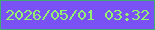 文字の大きさ：3、枠の色：3fac75、背景の色：7951f5、文字の色：94f070 無料ブログパーツのブログ時計