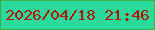 文字の大きさ：3、枠の色：3fae40、背景の色：29da9d、文字の色：be1000 無料ブログパーツのブログ時計