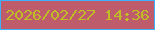 文字の大きさ：4、枠の色：3fb0fe、背景の色：be5c6b、文字の色：bfbc26 無料ブログパーツのブログ時計