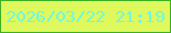 文字の大きさ：1、枠の色：3fb122、背景の色：def95e、文字の色：6ff8de 無料ブログパーツのブログ時計