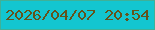 文字の大きさ：4、枠の色：3fb198、背景の色：13c6d0、文字の色：63531b 無料ブログパーツのブログ時計