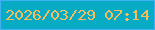文字の大きさ：2、枠の色：3fb1f4、背景の色：07abc3、文字の色：f6bd5c 無料ブログパーツのブログ時計