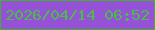 文字の大きさ：1、枠の色：3fb227、背景の色：9652d6、文字の色：48be48 無料ブログパーツのブログ時計