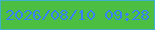 文字の大きさ：3、枠の色：3fb2c9、背景の色：4cbe41、文字の色：3782fa 無料ブログパーツのブログ時計
